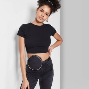 Wild Fable Black Crop Top